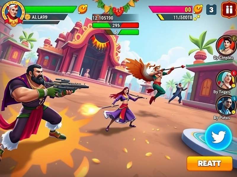 Colorful Combat gameplay screenshot showing vibrant characters and environments